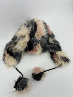 Multicolour Faux Fur Outdoor Icing Women’s Hat